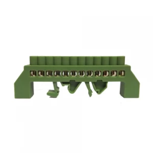 BARRA CONEXION RIEL DIN AISLADA VERDE 12X16MM