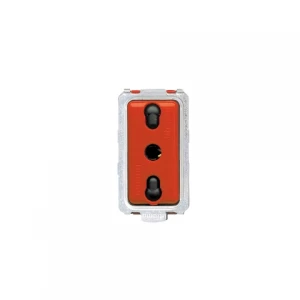 Toma 2p+t 10/16a 250v Color Rojo Bticino  Ref 5180r