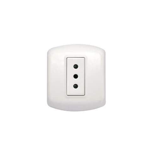 Enchufe Simple Sobrepuesto Modus Plus 10a Bticino Ref Cal1105bn