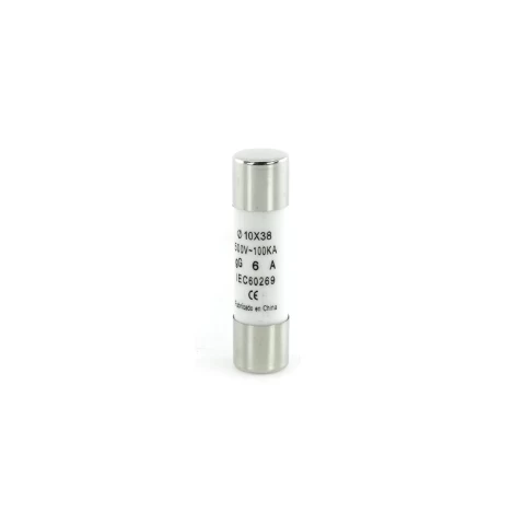 Fusible De Loza 6a 10x38mm 100ka 500v-lexo