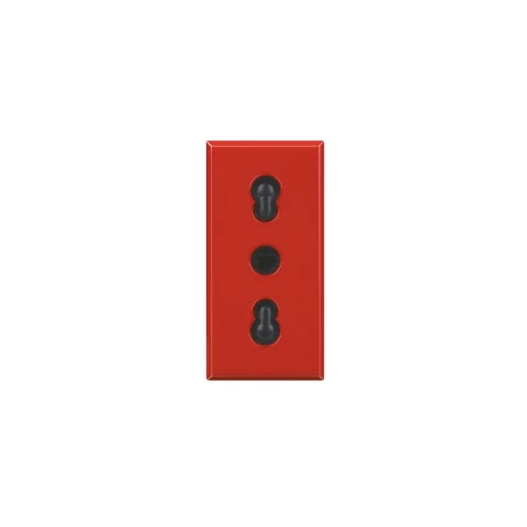 Toma 2p+t 10/16a 250v Color - Rojo Bticino  Ref H4180r